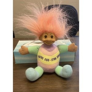 Vintage Russ 10" Troll Doll Easter " You're Egg - Stra Special "